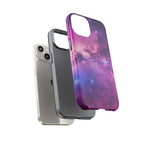 Custom Galaxy Phone Case — Personalized Purple Nebula iPhone Cover with Text