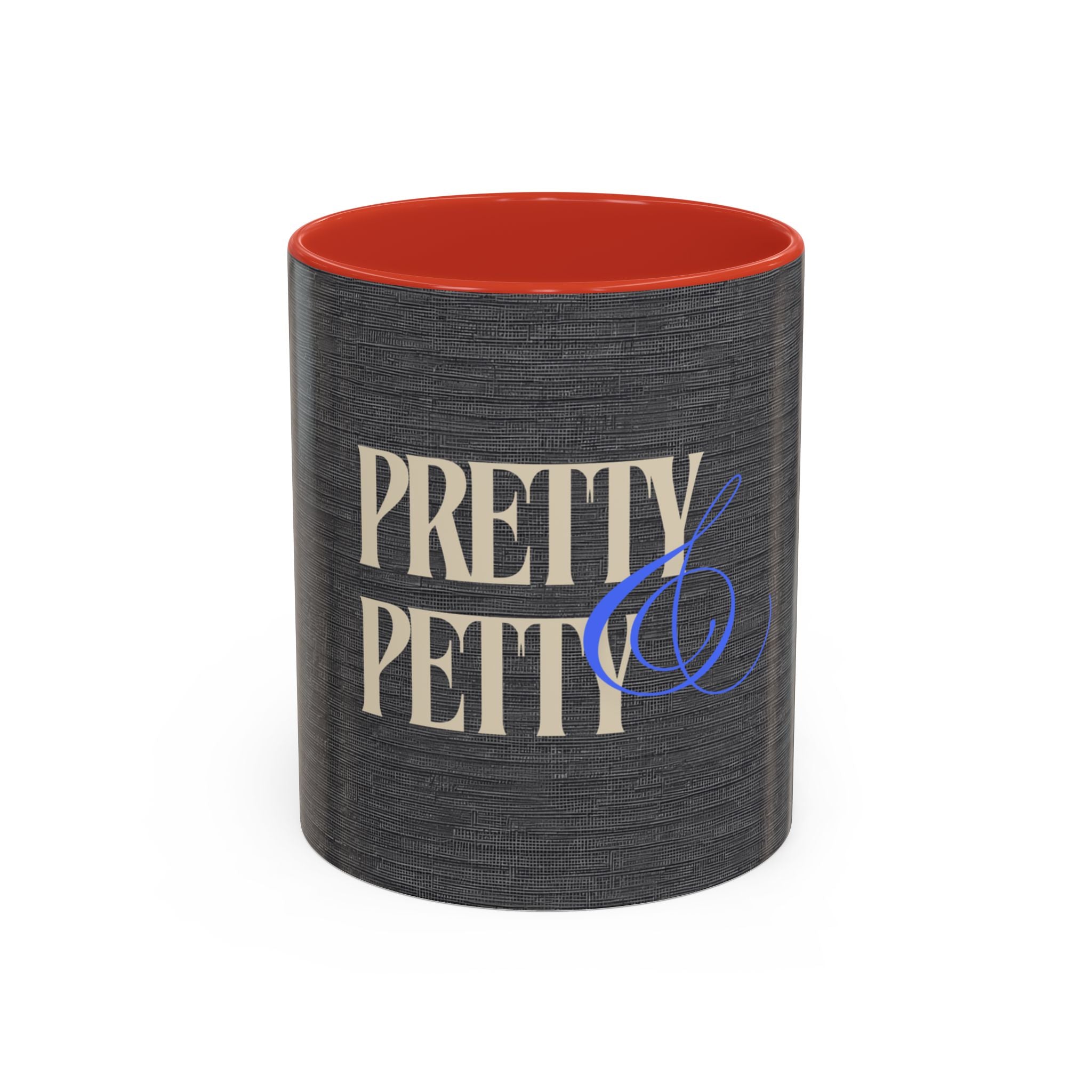 Pretty & Petty Accent Coffee Mug – Funny Sassy Black 11/15oz