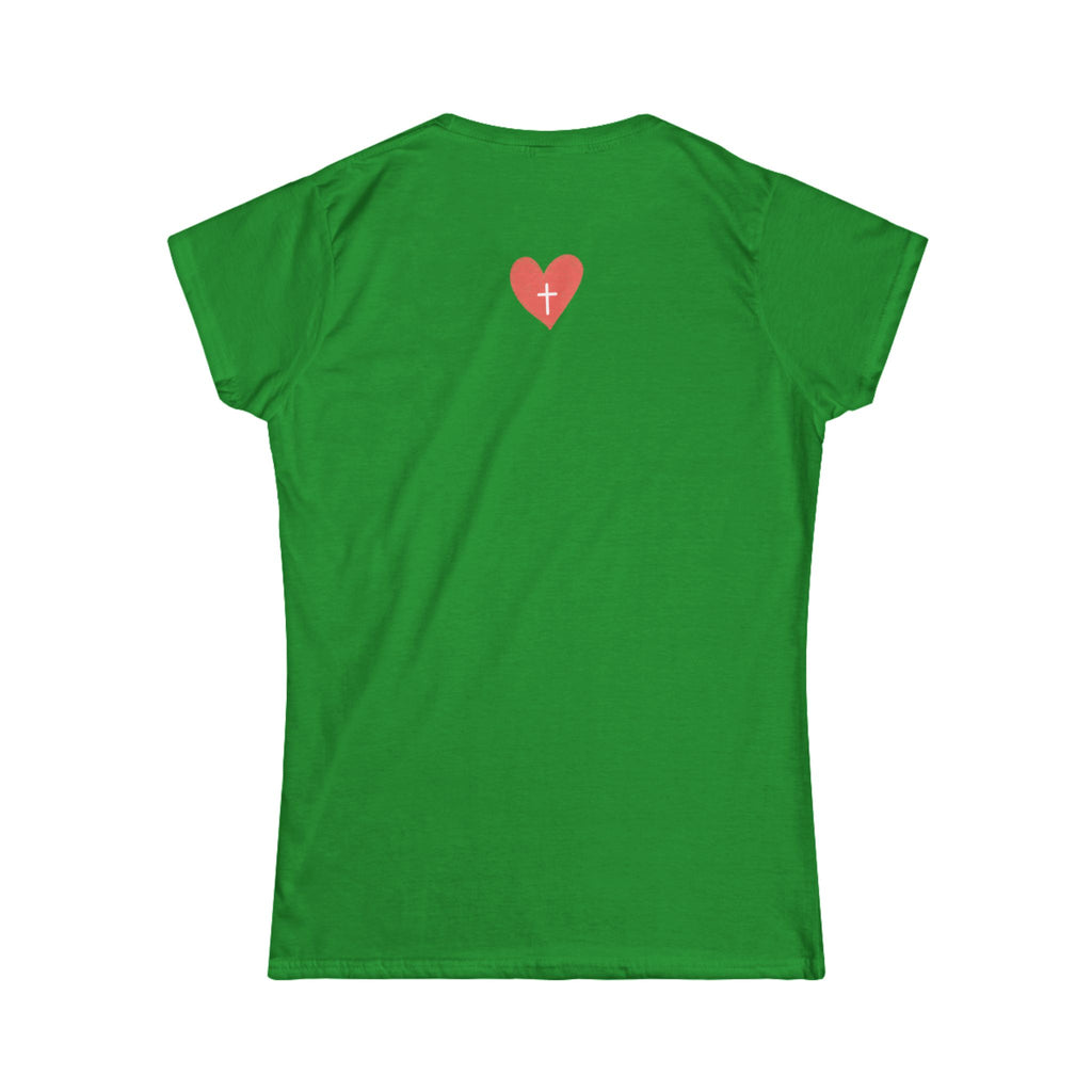 Jesus Loving Baddie Tee — Christian Graphic Women's T‑Shirt with Heart Cross Back