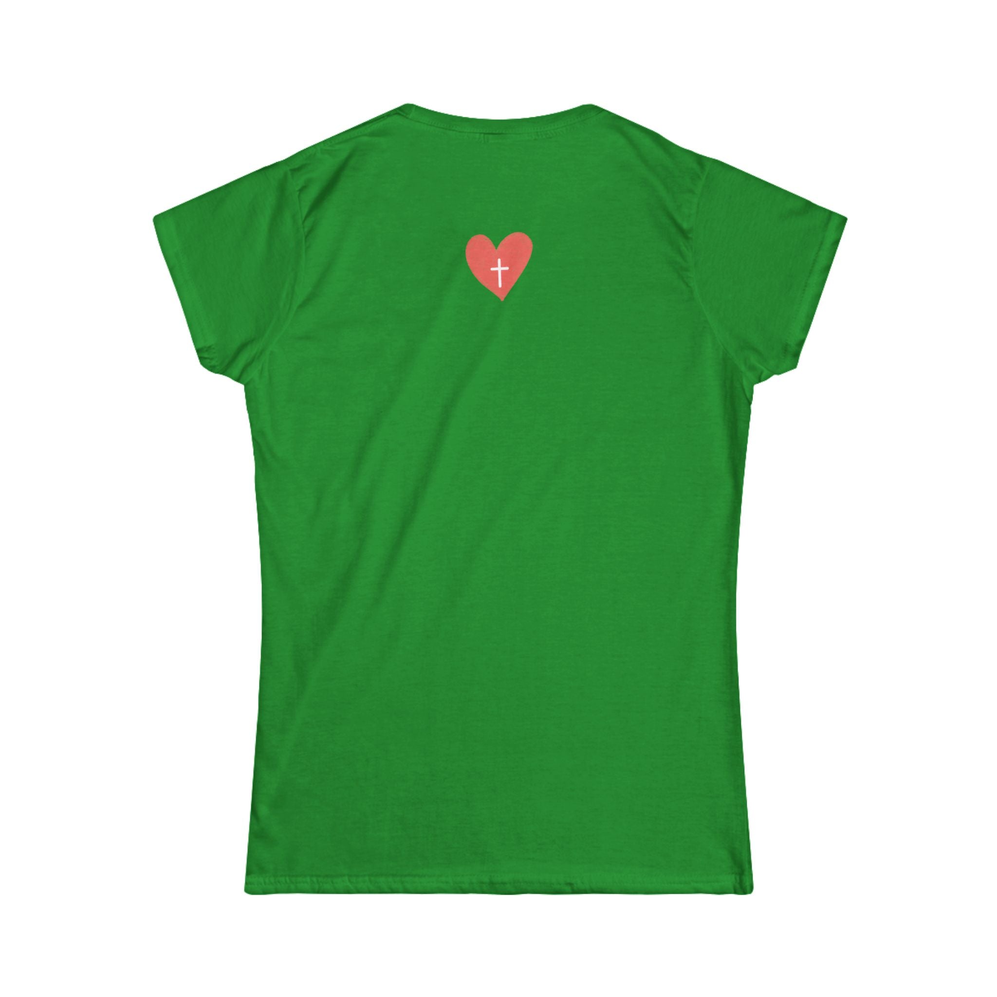 Jesus Loving Baddie Tee — Christian Graphic Women's T‑Shirt with Heart Cross Back