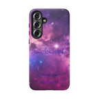 Galaxy "You Are Worthy" Phone Case — Motivational Nebula Design, Customizable Text
