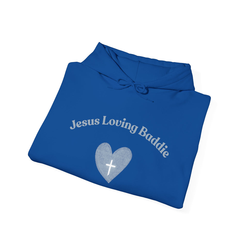 Jesus Loving Baddie Hoodie — Psalm 46:5 Christian Heart Cross Pullover