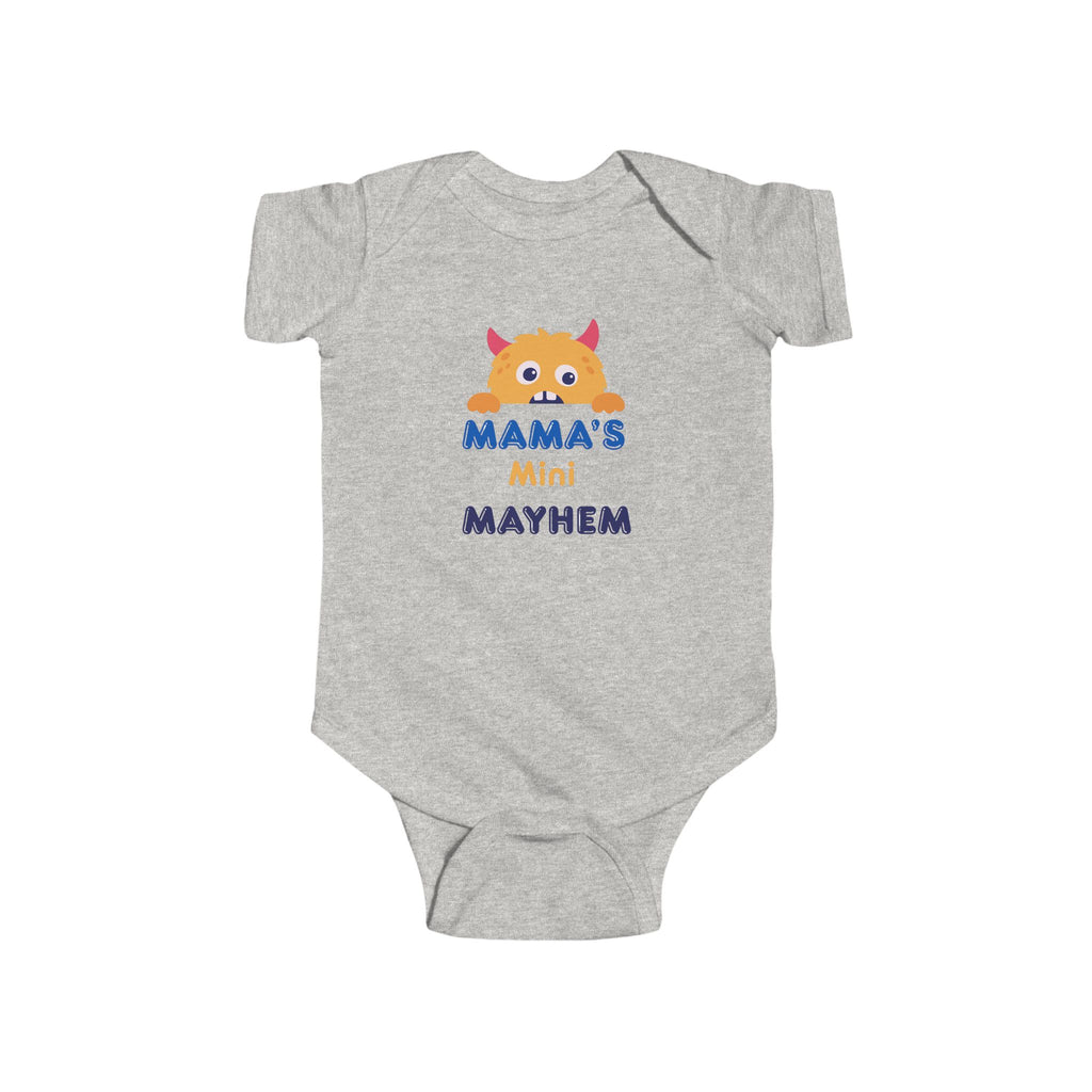 Mama’s Mini Mayhem Infant Bodysuit — Cute Cat Graphic Baby Onesie