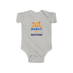 Mama’s Mini Mayhem Infant Bodysuit — Cute Cat Graphic Baby Onesie