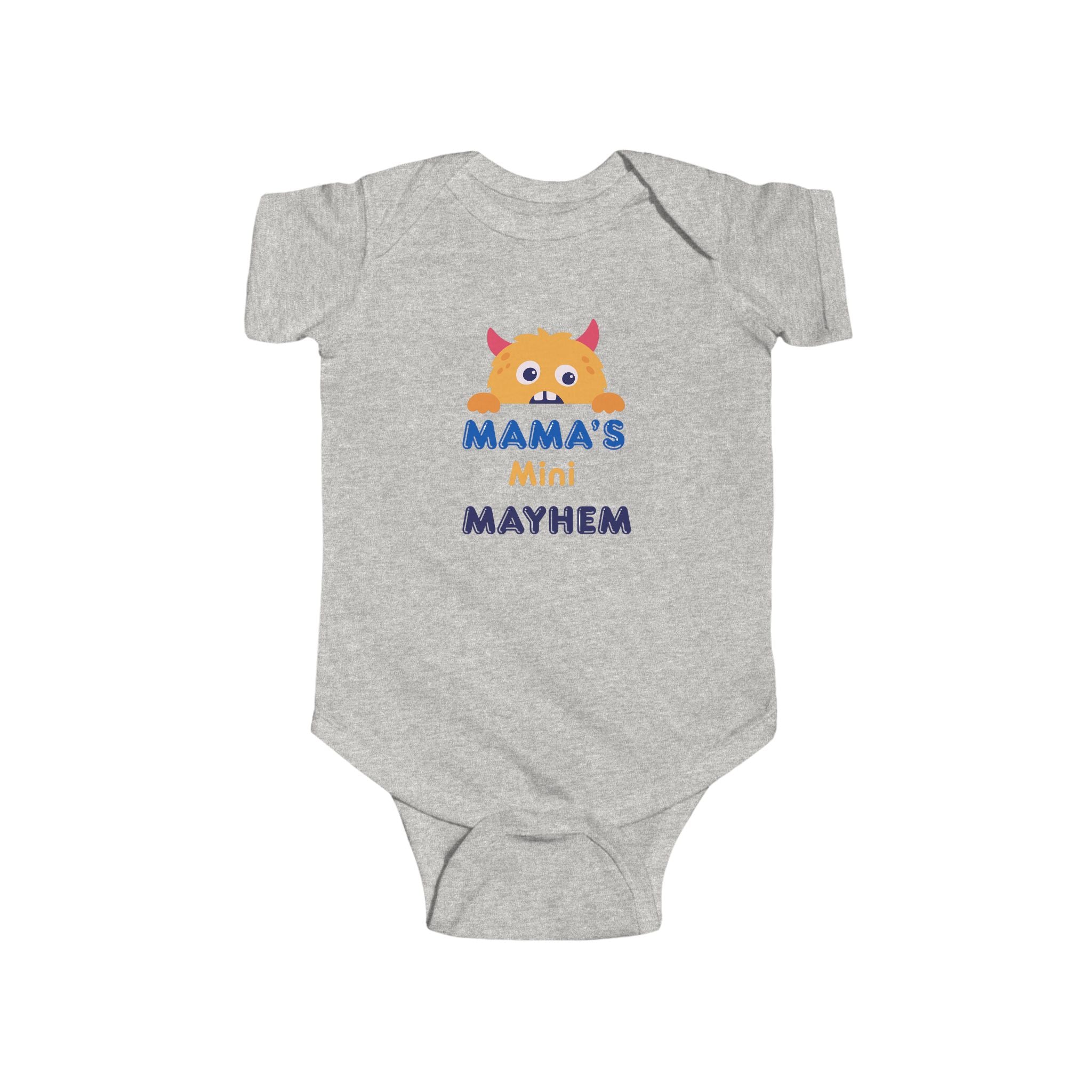 Mama’s Mini Mayhem Infant Bodysuit — Cute Cat Graphic Baby Onesie