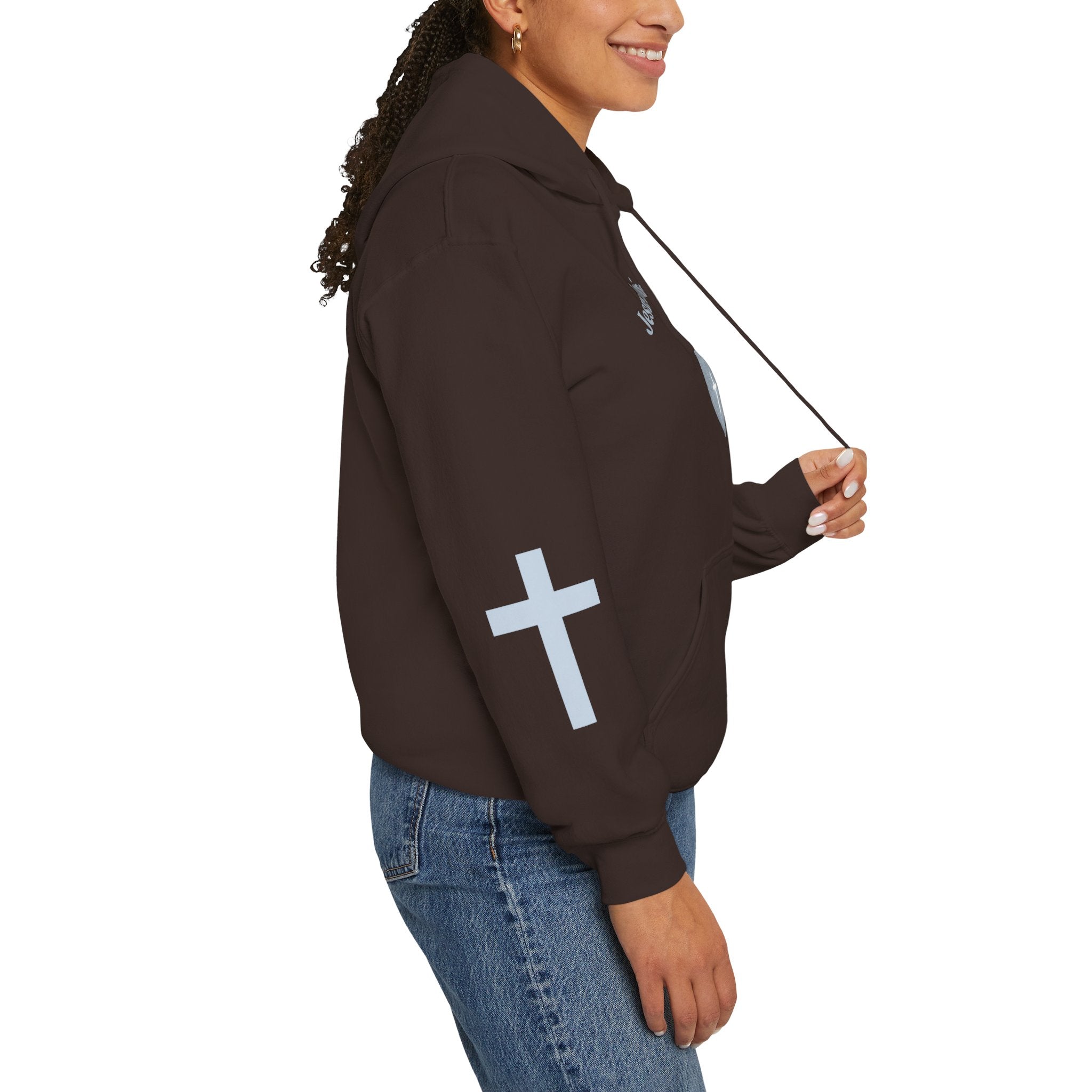Jesus Loving Baddie Hoodie — Psalm 46:5 Christian Heart Cross Pullover