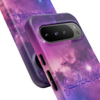 Galaxy "You Are Worthy" Phone Case — Motivational Nebula Design, Customizable Text