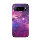 Galaxy "You Are Worthy" Phone Case — Motivational Nebula Design, Customizable Text