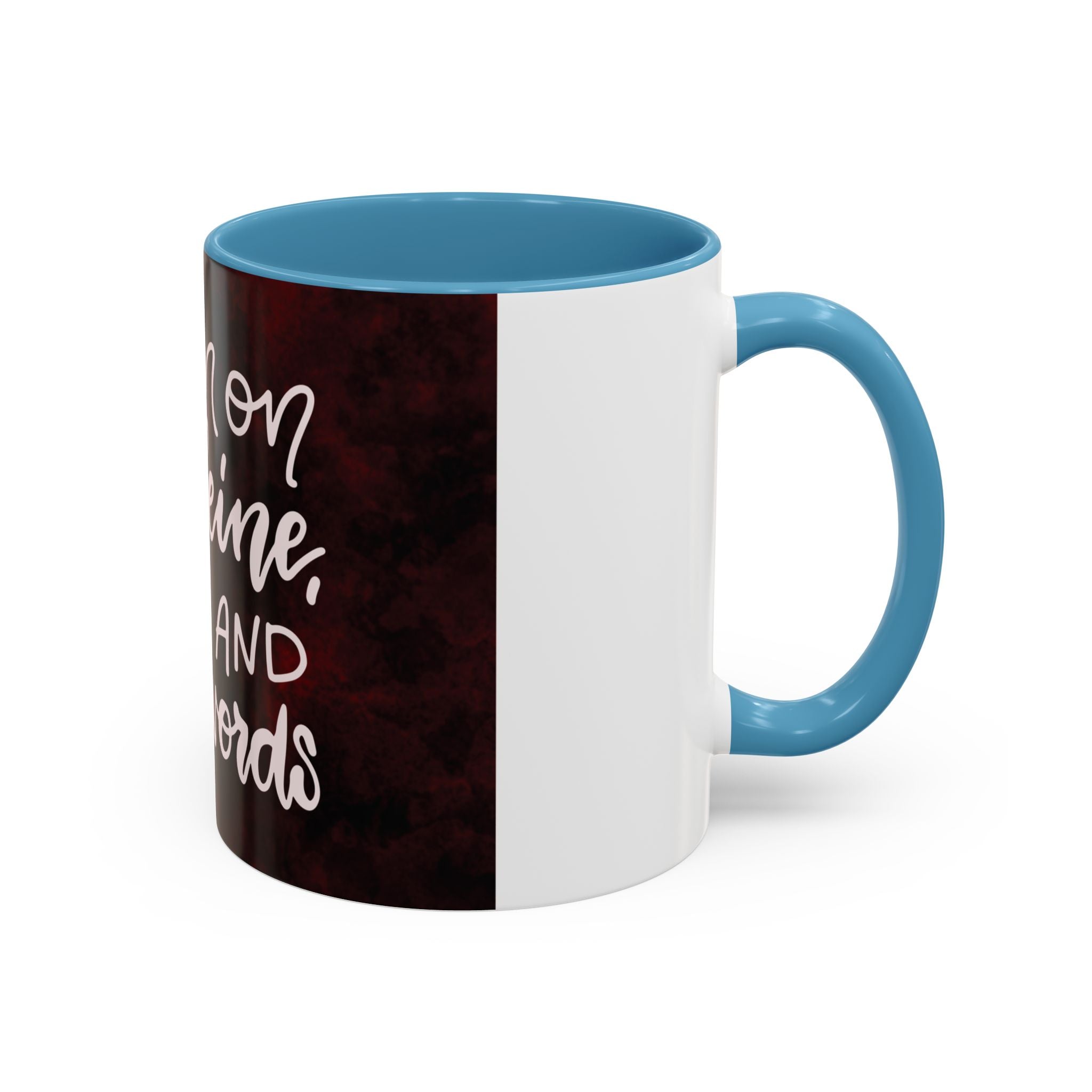Coffee Mug – “I Run on Caffeine, Chaos and Cuss Words” Funny Accent Mug