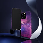 Custom Galaxy Phone Case — Personalized Purple Nebula iPhone Cover with Text