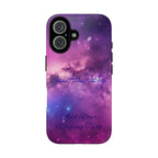 Custom Galaxy Phone Case — Personalized Purple Nebula iPhone Cover with Text
