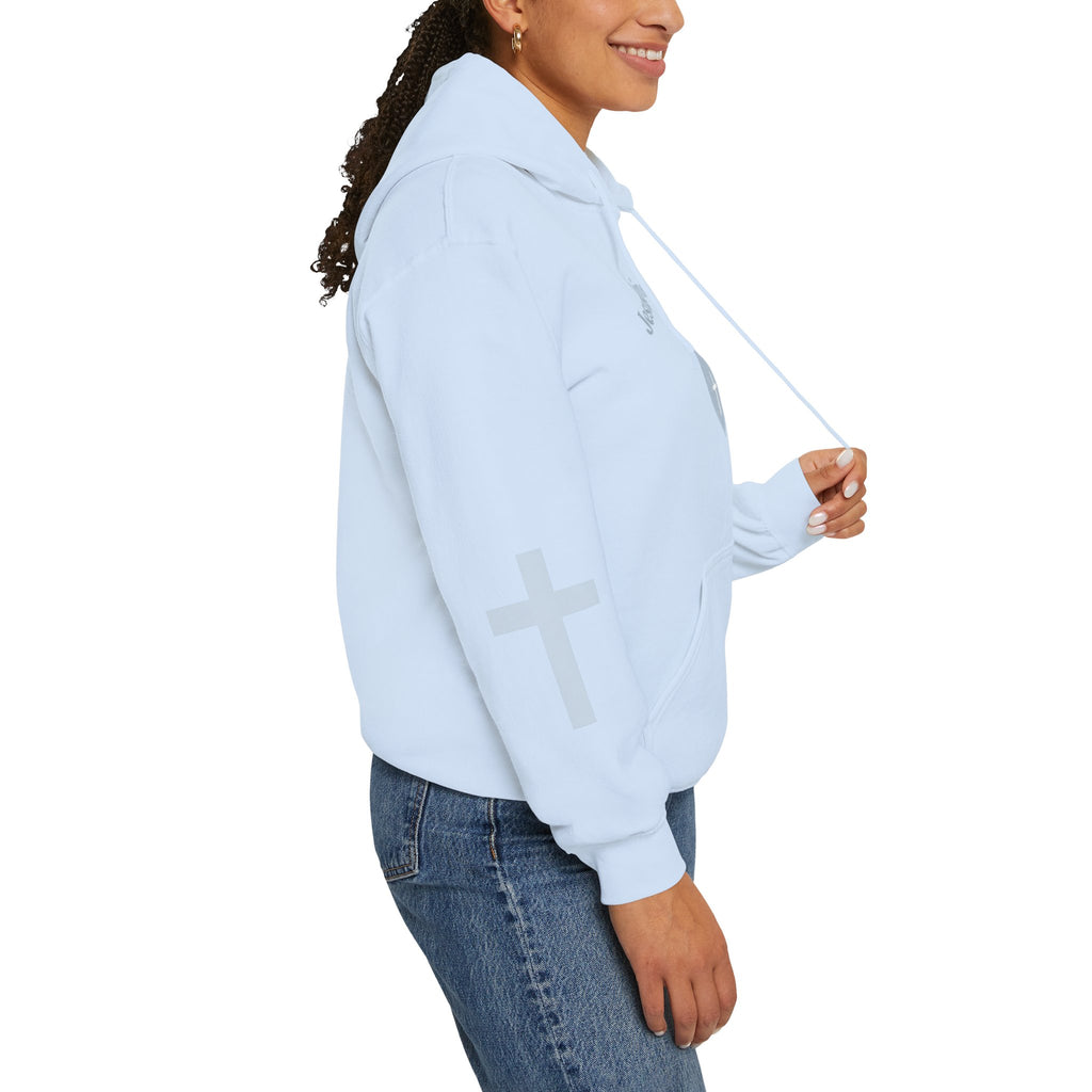 Jesus Loving Baddie Hoodie — Psalm 46:5 Christian Heart Cross Pullover