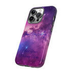 Custom Galaxy Phone Case — Personalized Purple Nebula iPhone Cover with Text