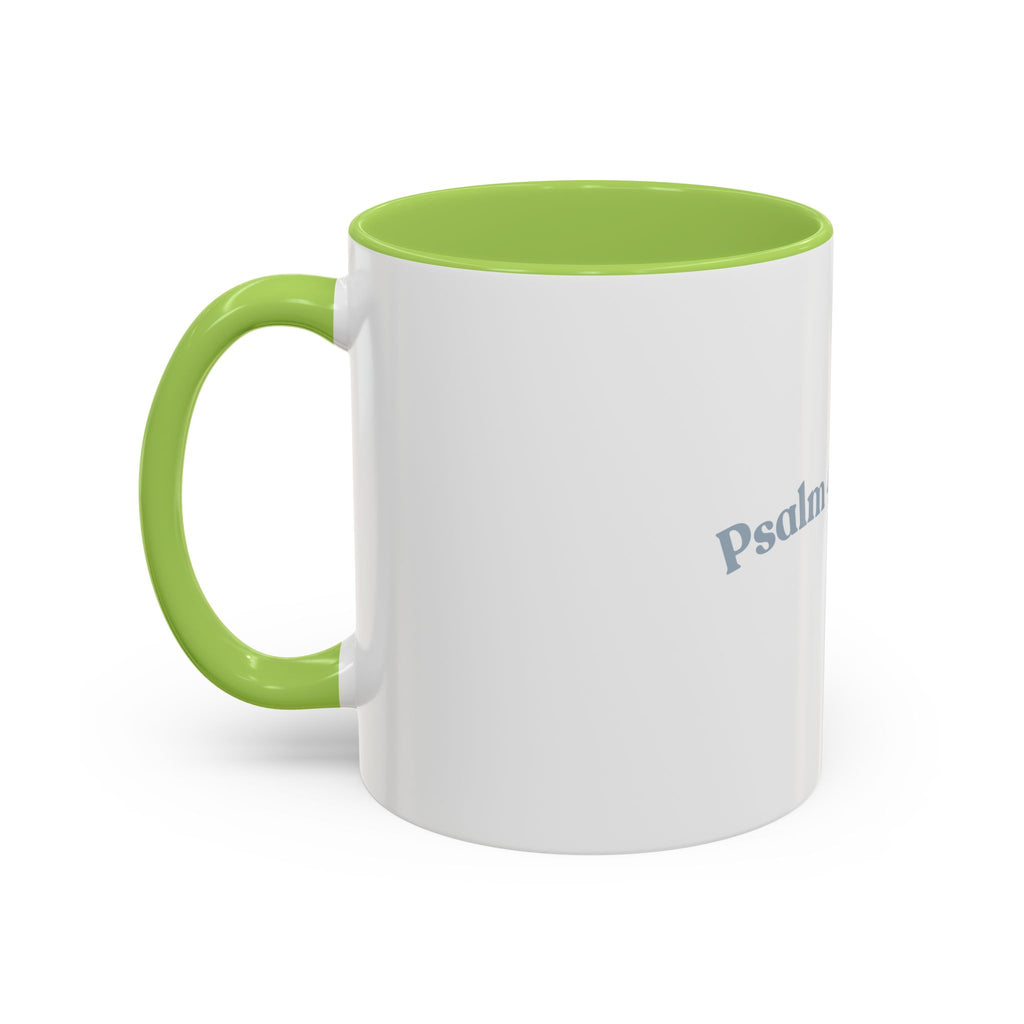 Psalm 46:5 Faith Coffee Mug — Minimal Cross Accent (11/15oz)