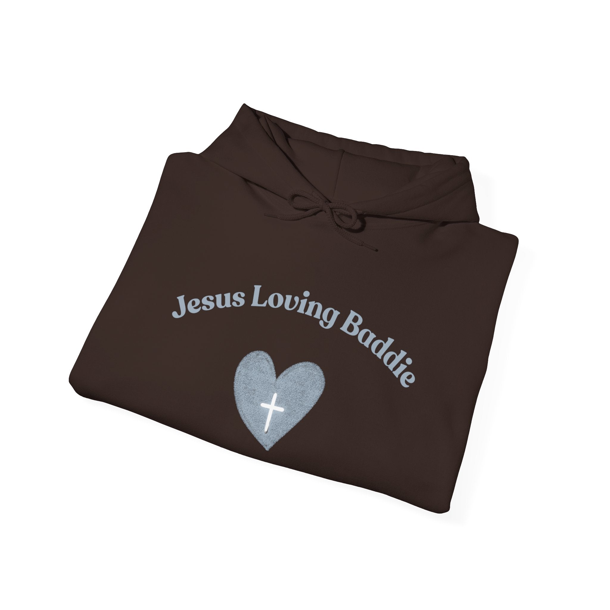Jesus Loving Baddie Hoodie — Psalm 46:5 Christian Heart Cross Pullover