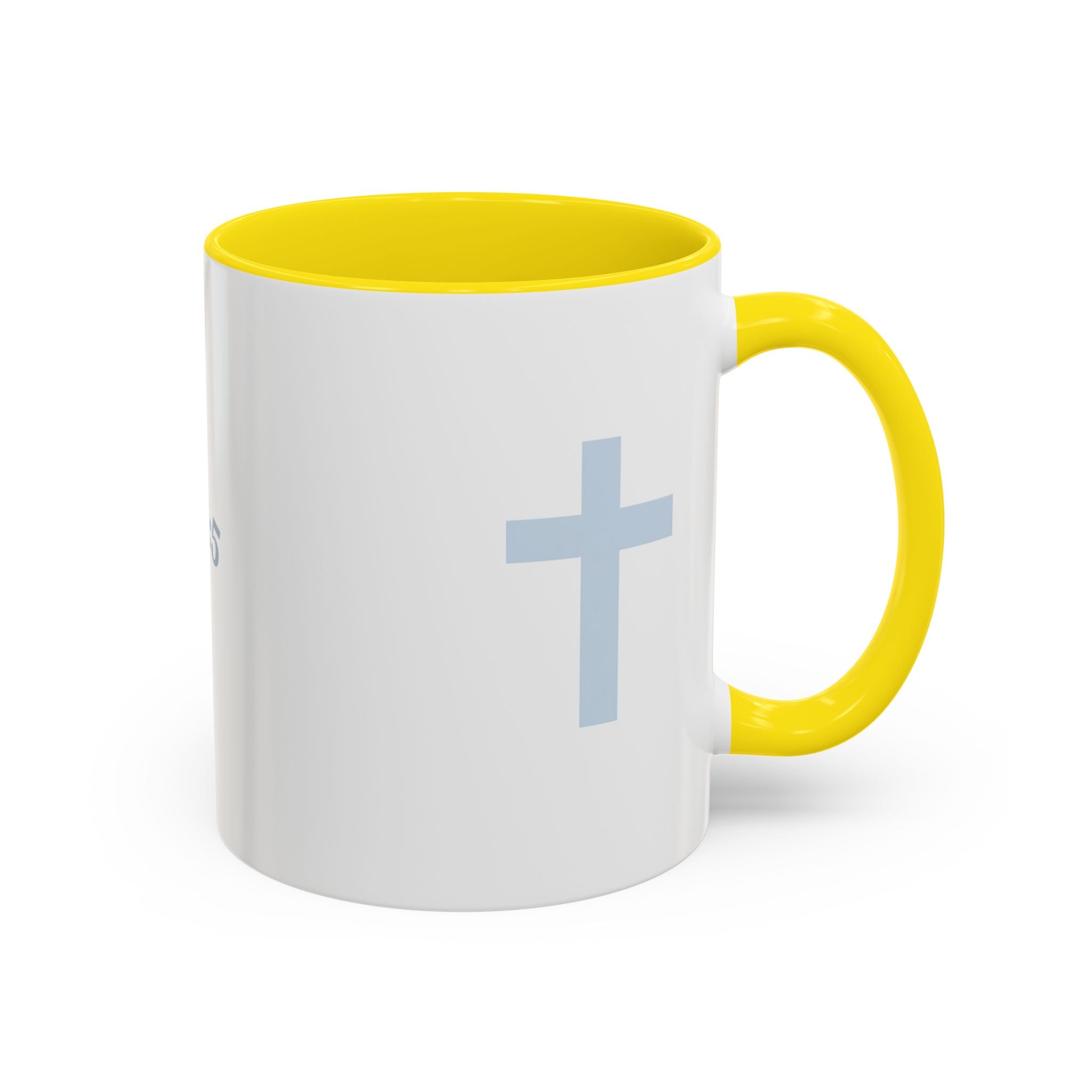 Psalm 46:5 Faith Coffee Mug — Minimal Cross Accent (11/15oz)