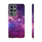 Galaxy "You Are Worthy" Phone Case — Motivational Nebula Design, Customizable Text