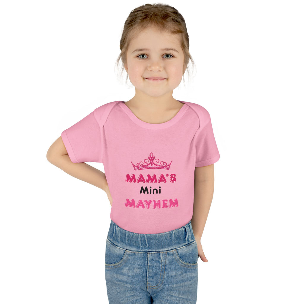 Infant Bodysuit — “Mama’s Mini Mayhem” Cute Princess Baby Onesie