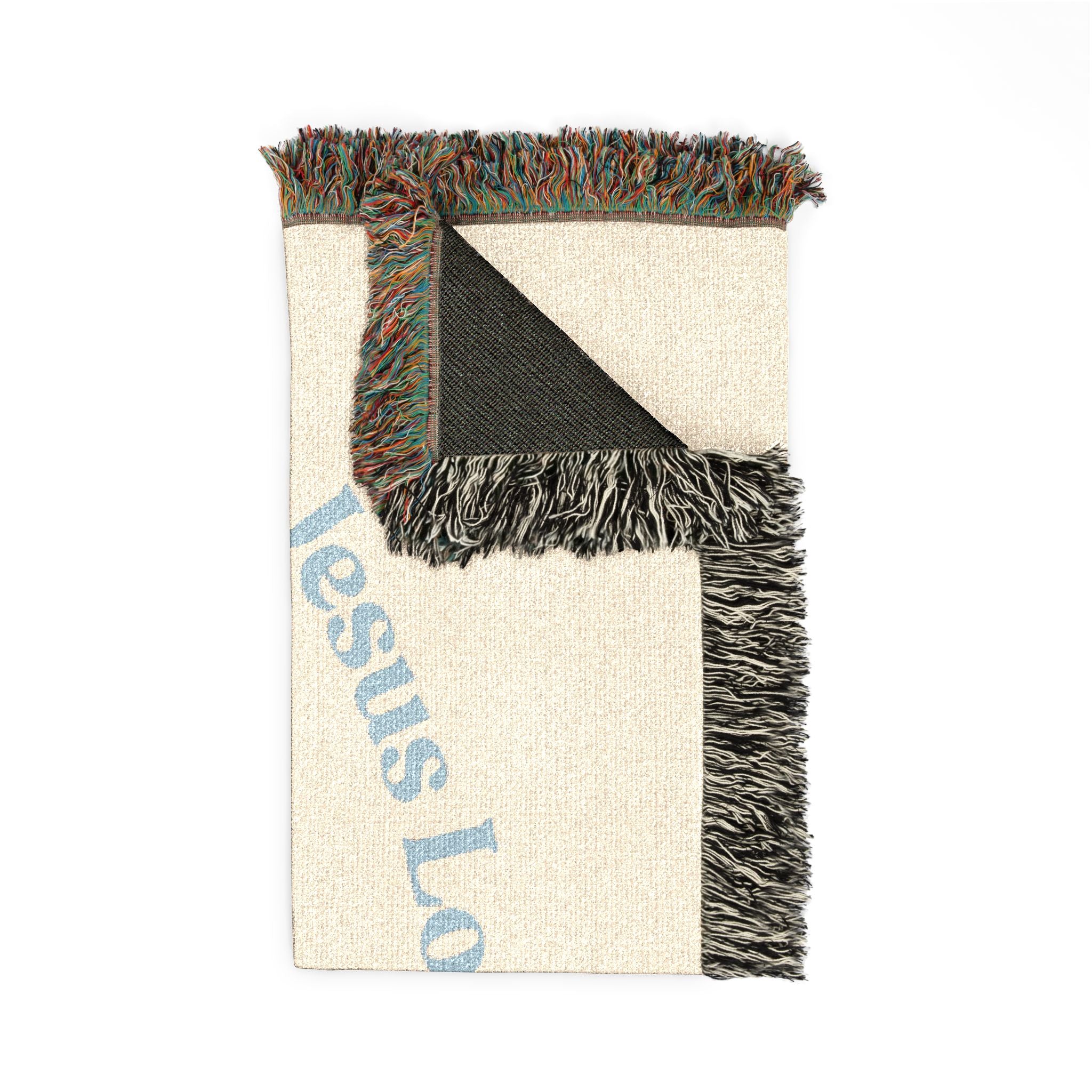 Woven Blanket — "Jesus Loving Buddie" Christian Heart Throw