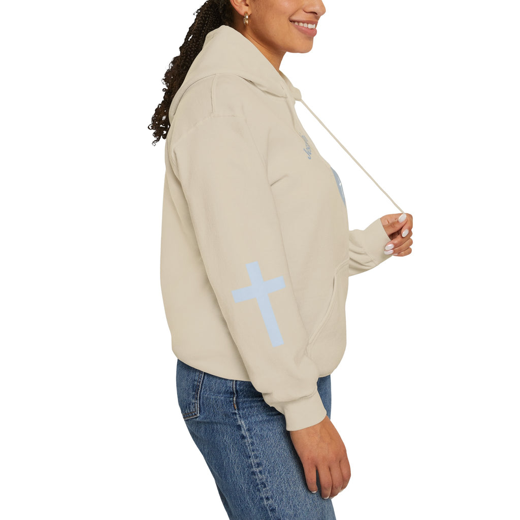 Jesus Loving Baddie Hoodie — Psalm 46:5 Christian Heart Cross Pullover