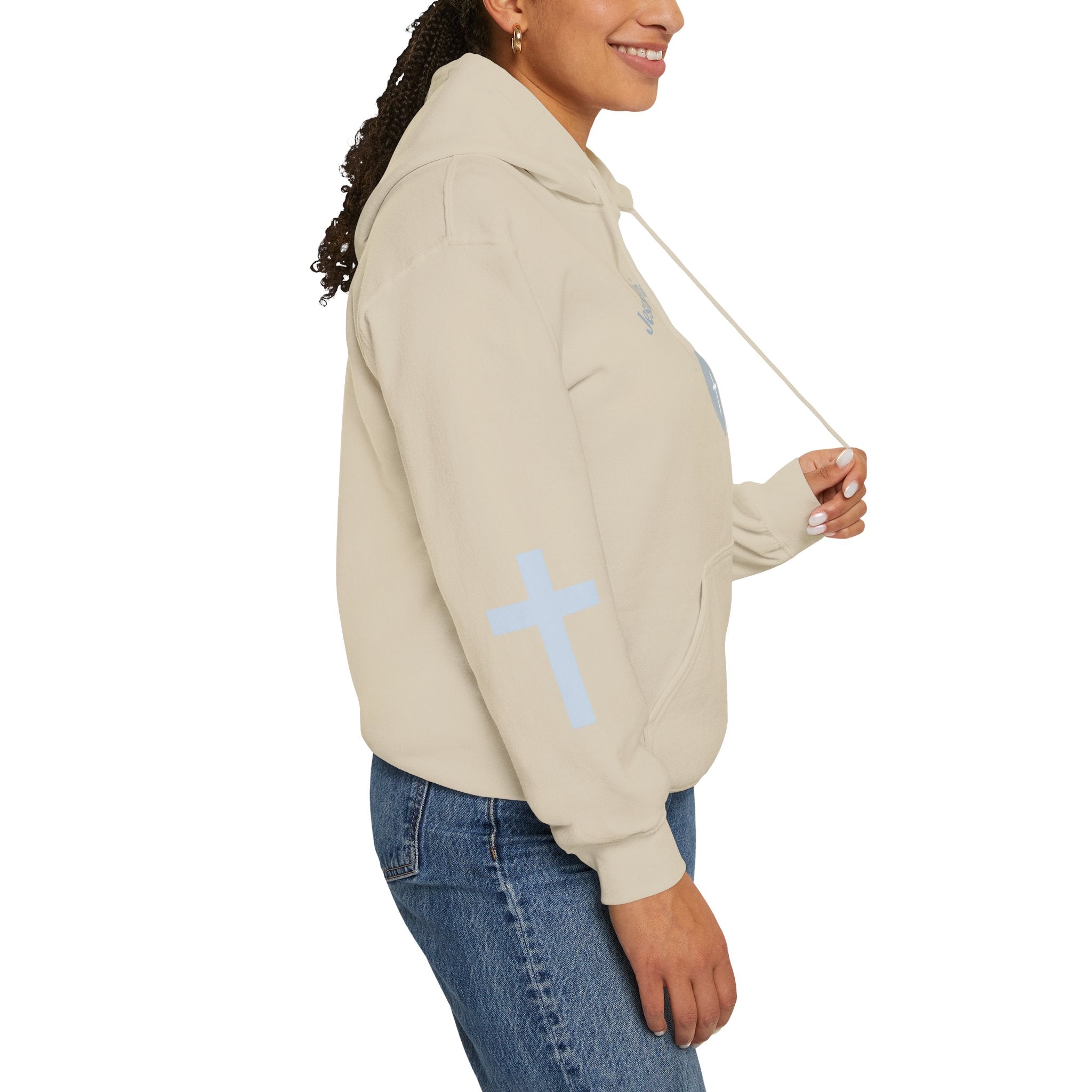 Jesus Loving Baddie Hoodie — Psalm 46:5 Christian Heart Cross Pullover