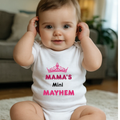 Infant Bodysuit — “Mama’s Mini Mayhem” Cute Princess Baby Onesie