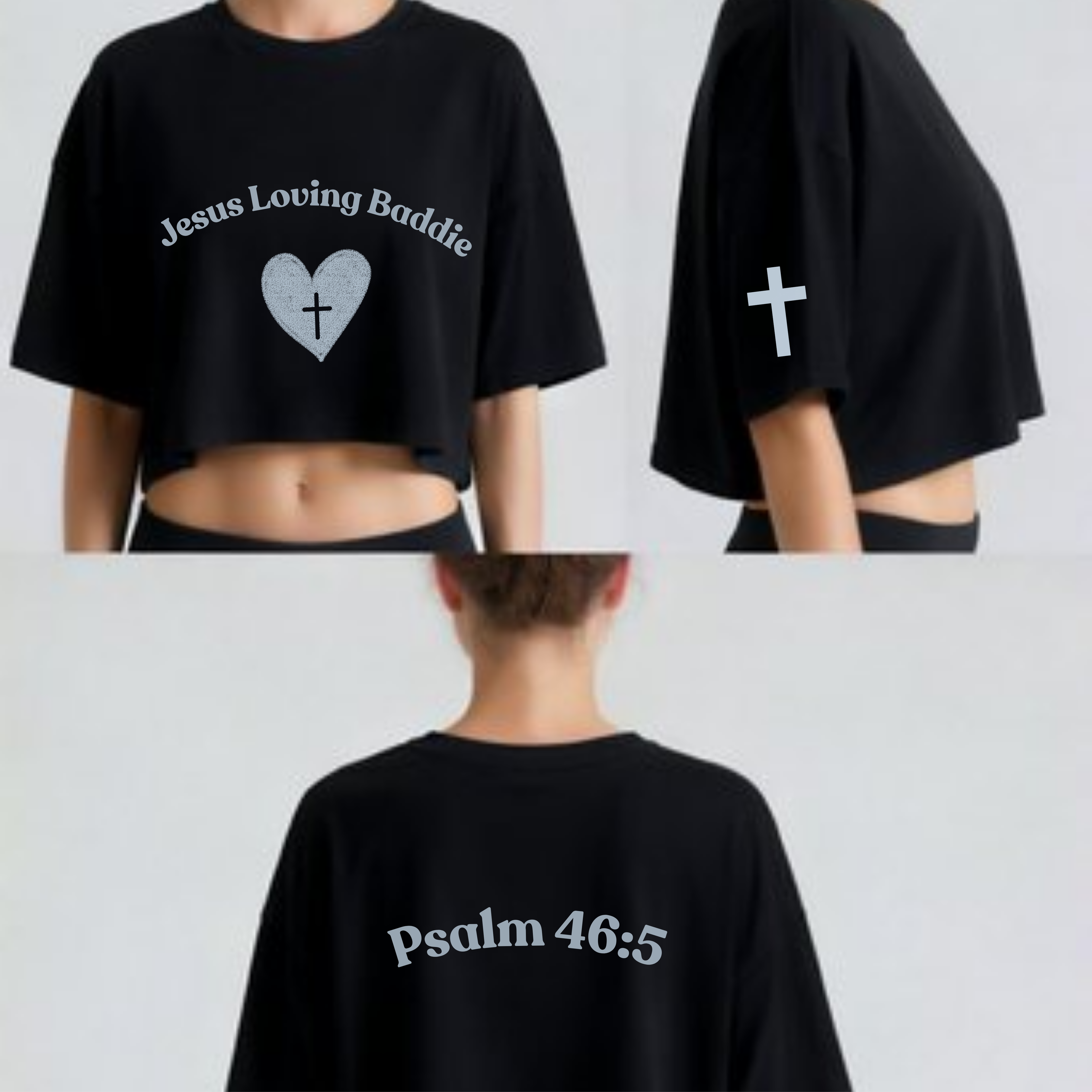 Jesus Loving Baddie Cropped Tee