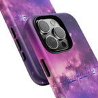 Custom Galaxy Phone Case — Personalized Purple Nebula iPhone Cover with Text