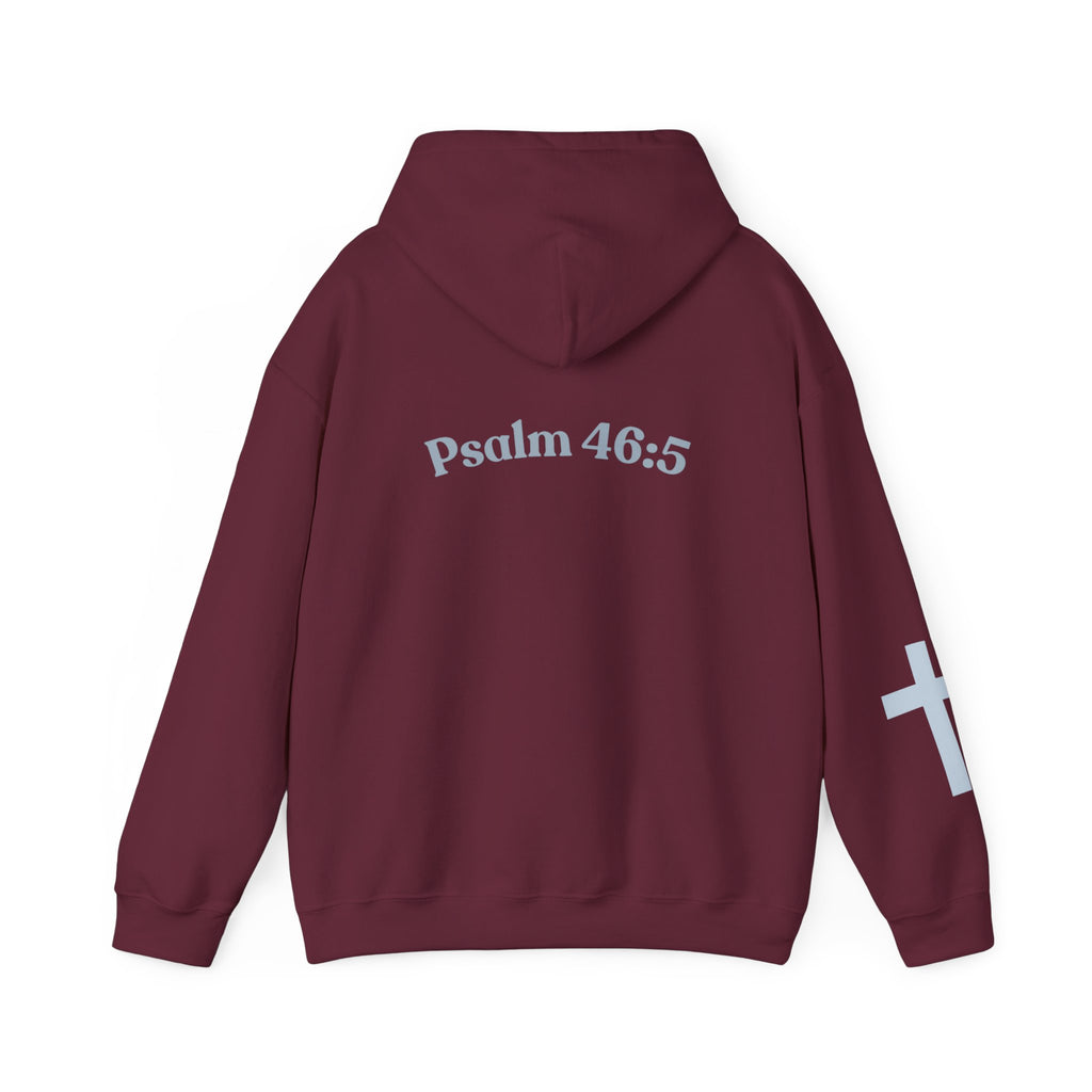 Jesus Loving Baddie Hoodie — Psalm 46:5 Christian Heart Cross Pullover