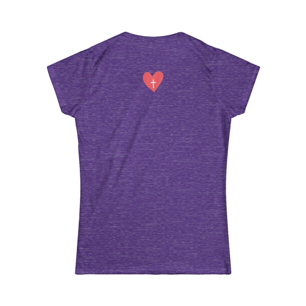 Jesus Loving Baddie Tee — Christian Graphic Women's T‑Shirt with Heart Cross Back