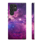 Galaxy "You Are Worthy" Phone Case — Motivational Nebula Design, Customizable Text