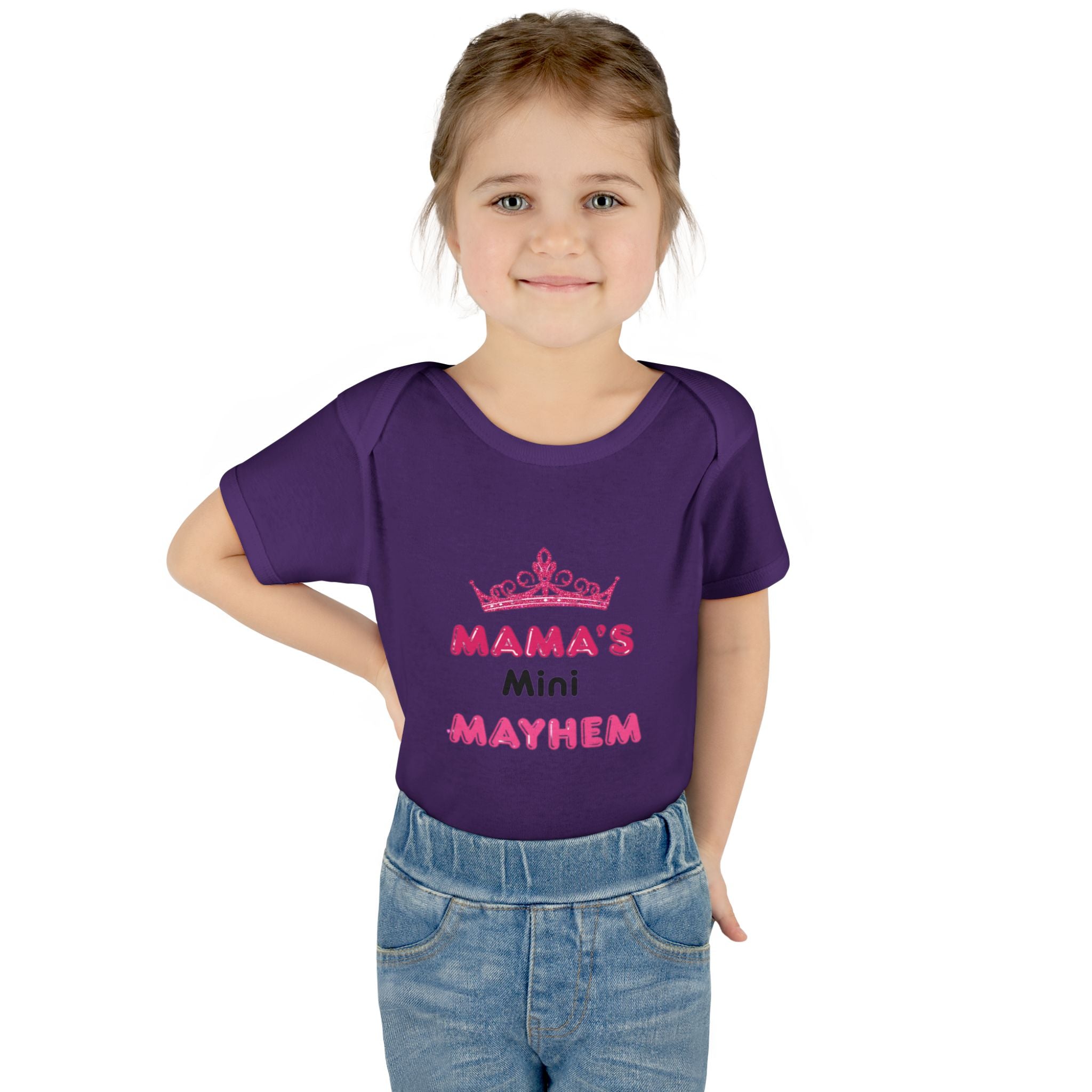 Infant Bodysuit — “Mama’s Mini Mayhem” Cute Princess Baby Onesie