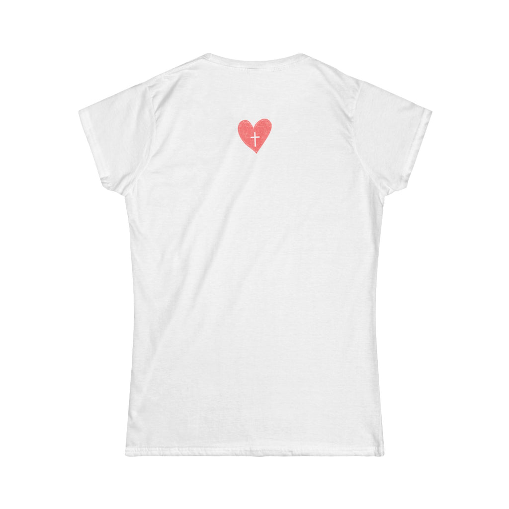 Jesus Loving Baddie Tee — Christian Graphic Women's T‑Shirt with Heart Cross Back