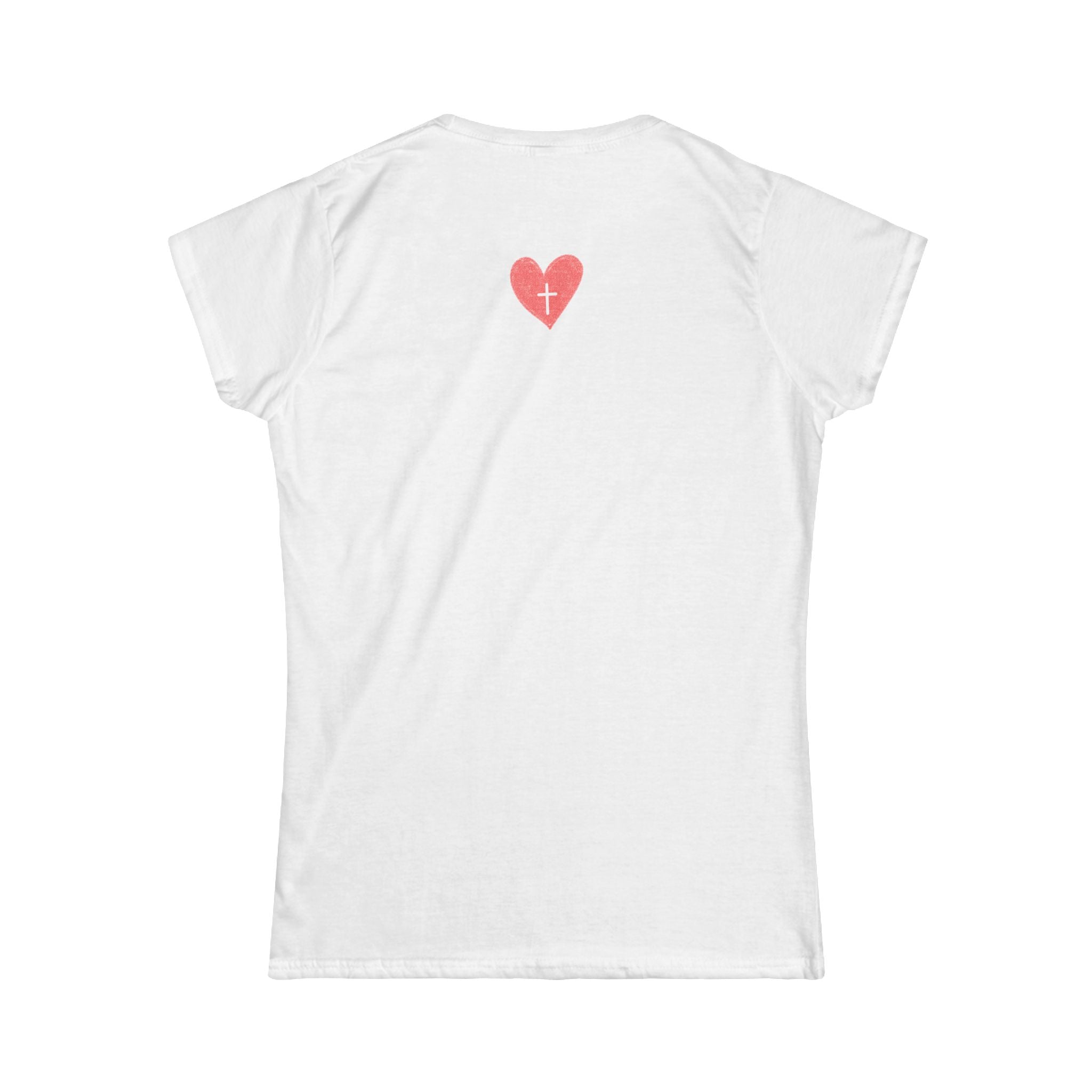 Jesus Loving Baddie Tee — Christian Graphic Women's T‑Shirt with Heart Cross Back
