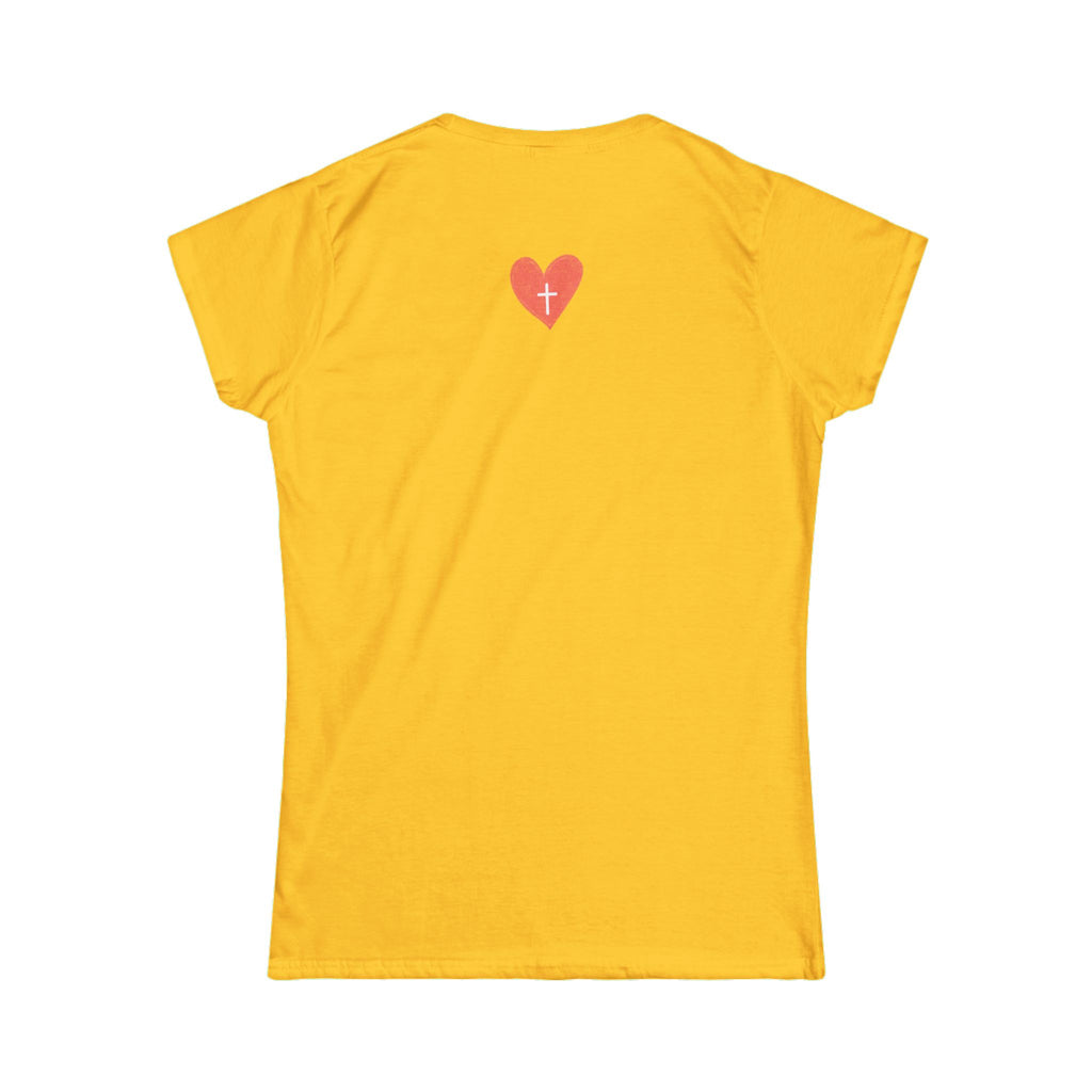 Jesus Loving Baddie Tee — Christian Graphic Women's T‑Shirt with Heart Cross Back