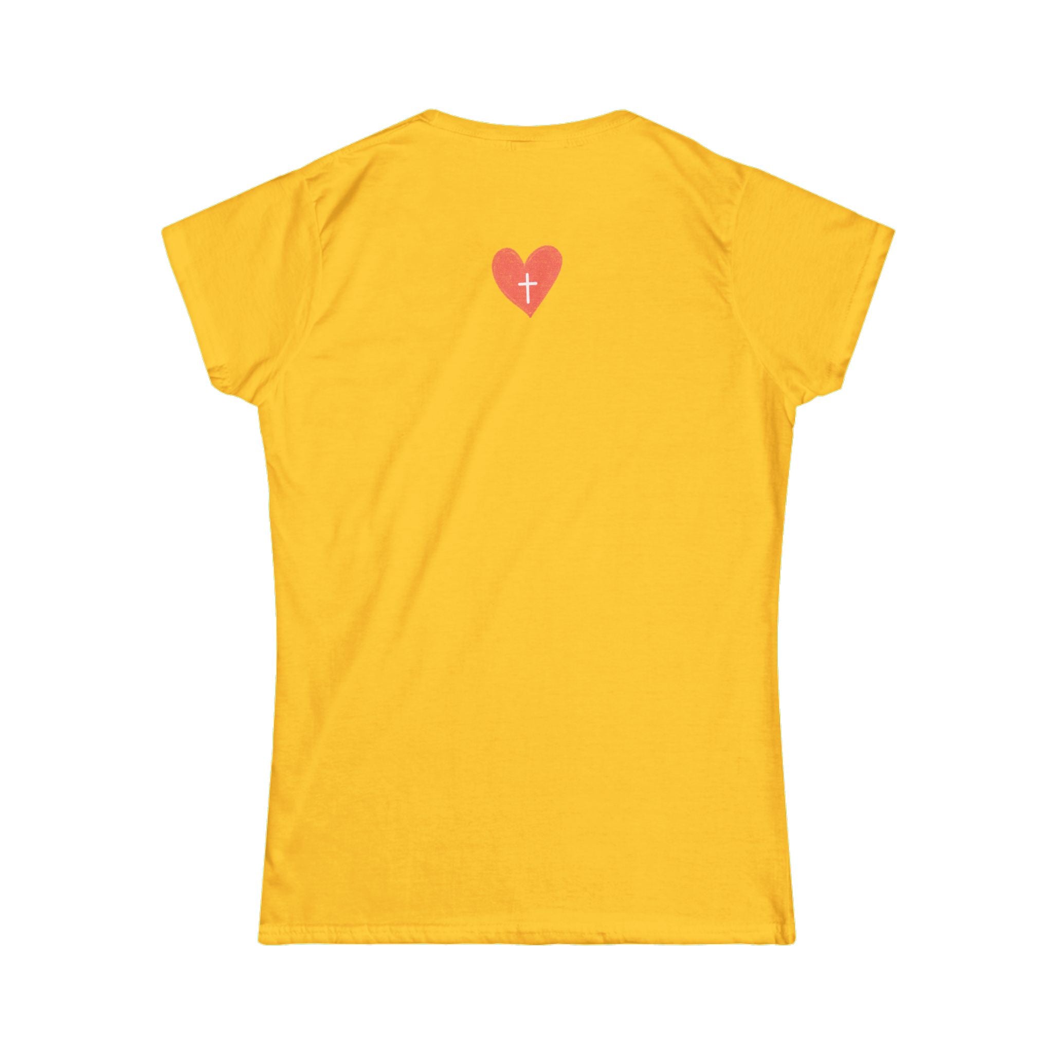 Jesus Loving Baddie Tee — Christian Graphic Women's T‑Shirt with Heart Cross Back
