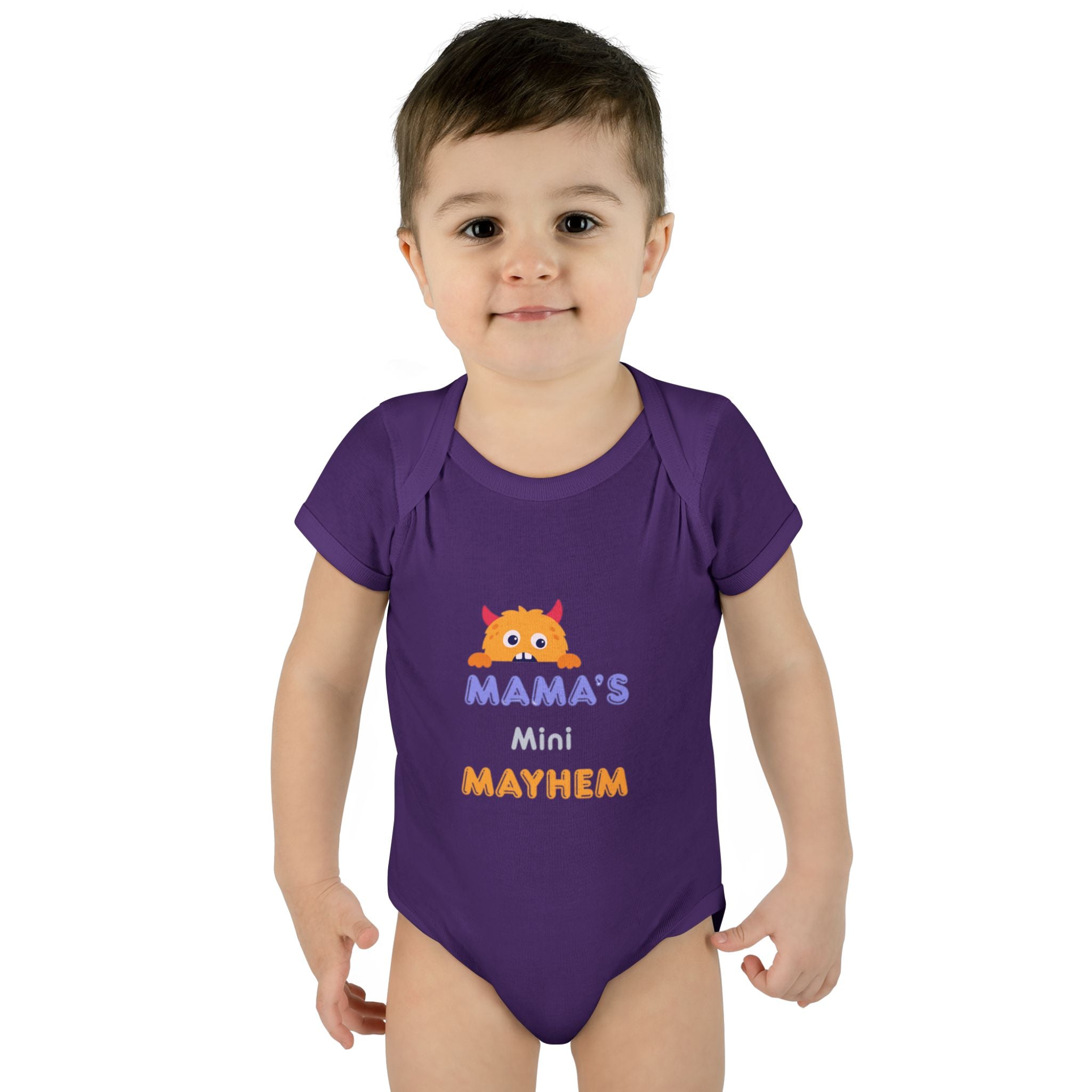 Baby Bodysuit - "Mama’s Mini Mayhem" Cute Monster Infant Onesie