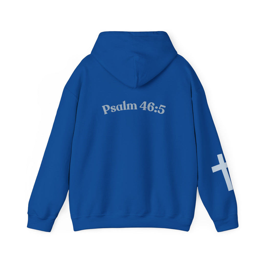 Jesus Loving Baddie Hoodie — Psalm 46:5 Christian Heart Cross Pullover
