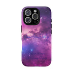 Custom Galaxy Phone Case — Personalized Purple Nebula iPhone Cover with Text