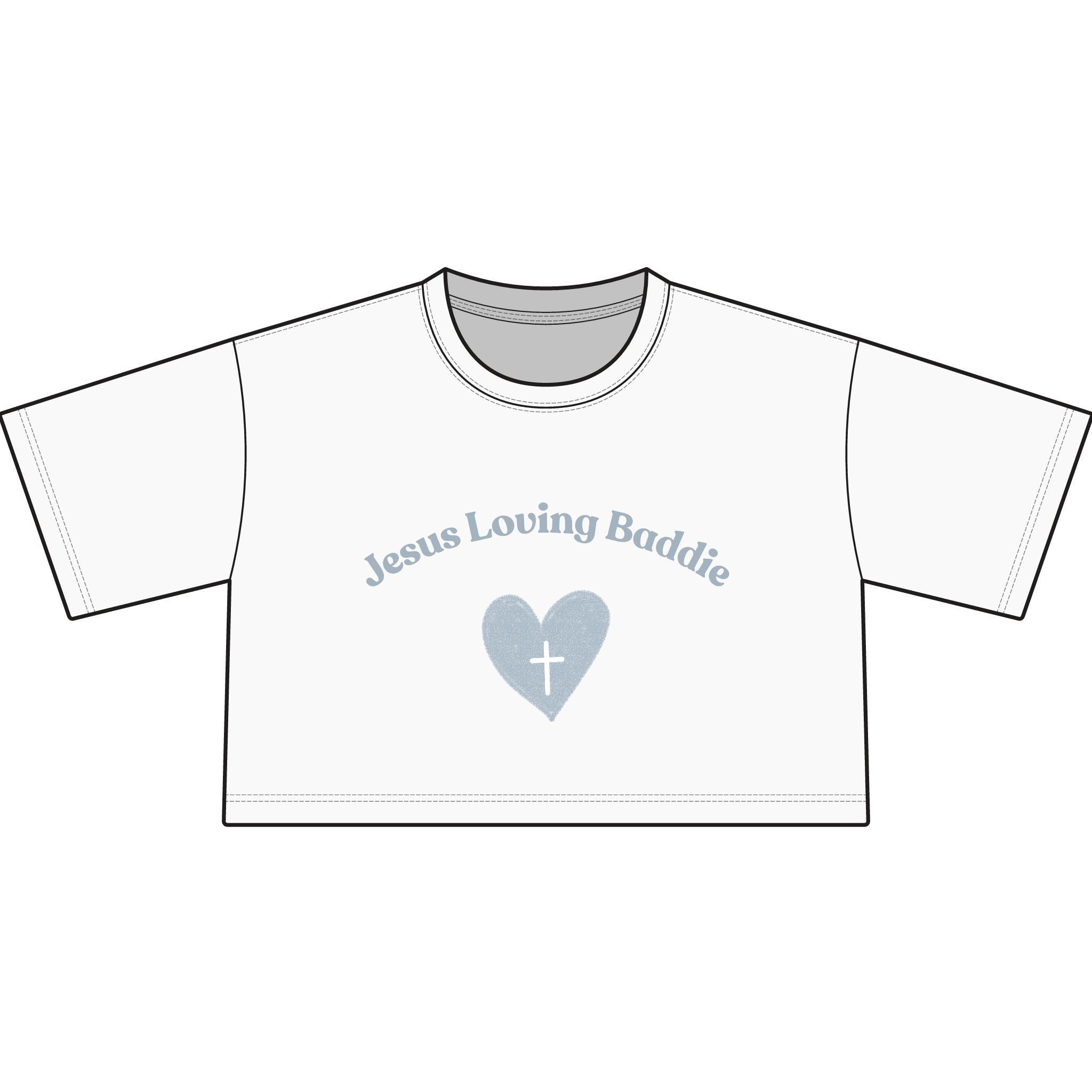 Jesus Loving Baddie Cropped Tee