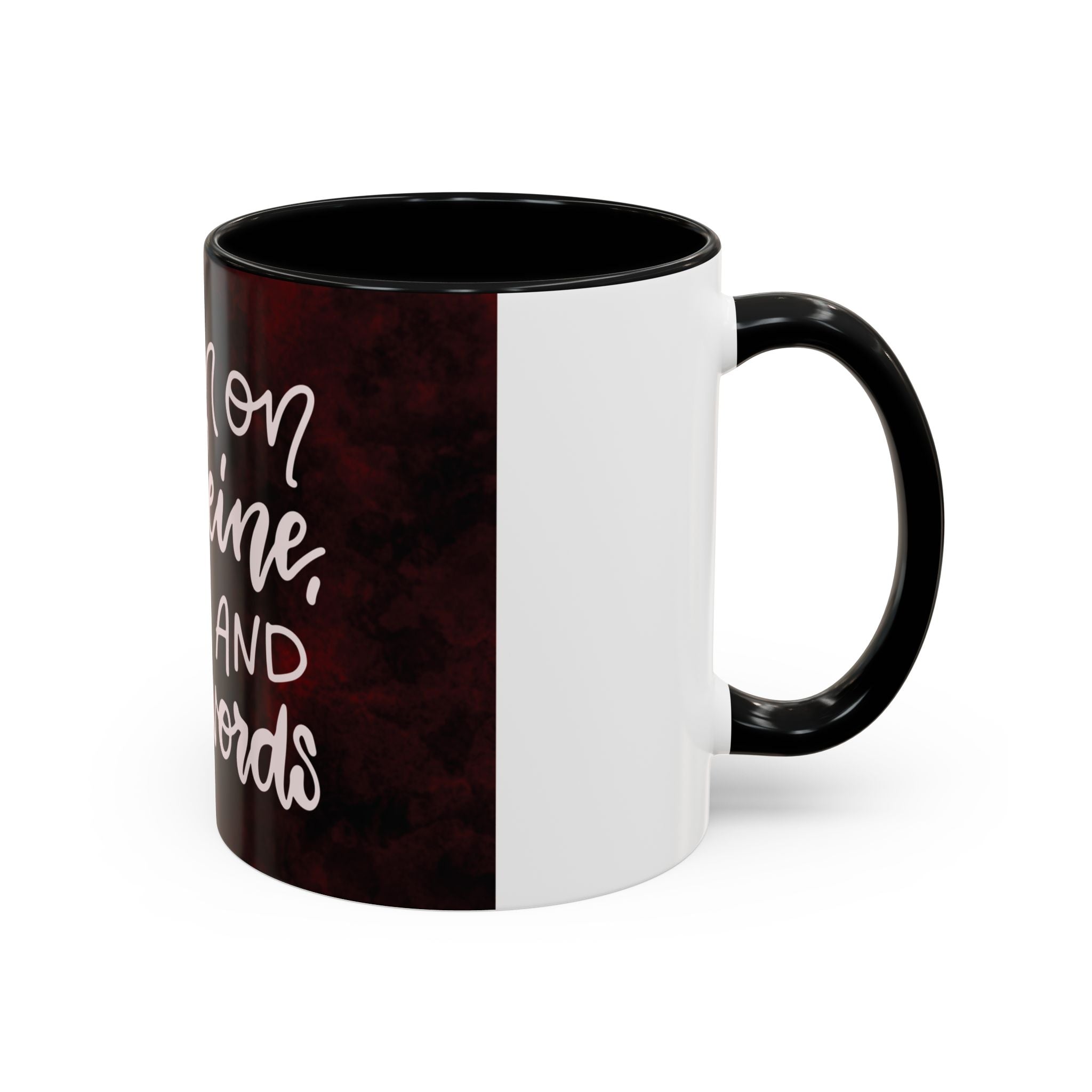 Coffee Mug – “I Run on Caffeine, Chaos and Cuss Words” Funny Accent Mug