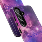 Galaxy "You Are Worthy" Phone Case — Motivational Nebula Design, Customizable Text