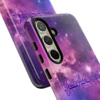 Galaxy "You Are Worthy" Phone Case — Motivational Nebula Design, Customizable Text