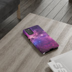 Galaxy "You Are Worthy" Phone Case — Motivational Nebula Design, Customizable Text