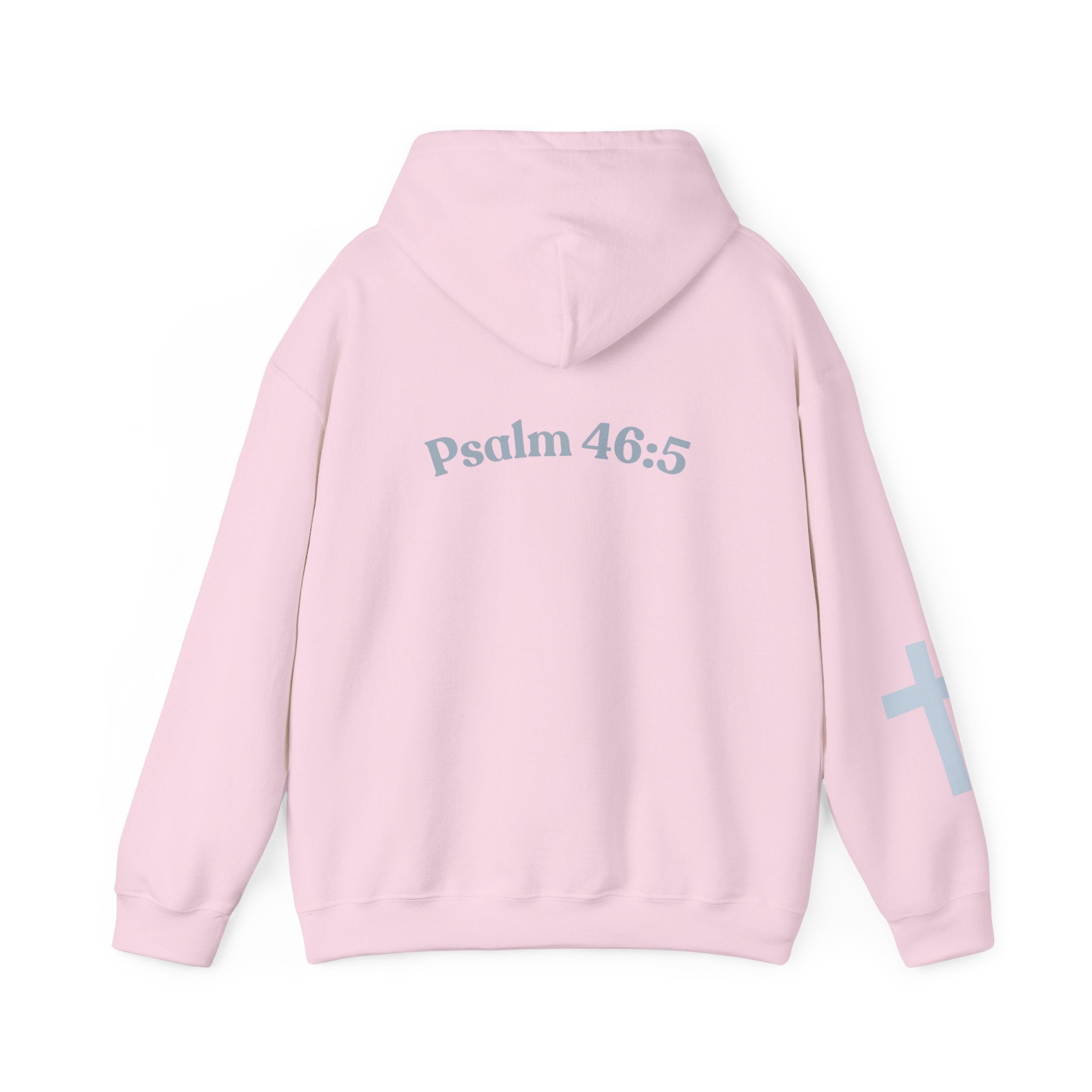 Jesus Loving Baddie Hoodie — Psalm 46:5 Christian Heart Cross Pullover