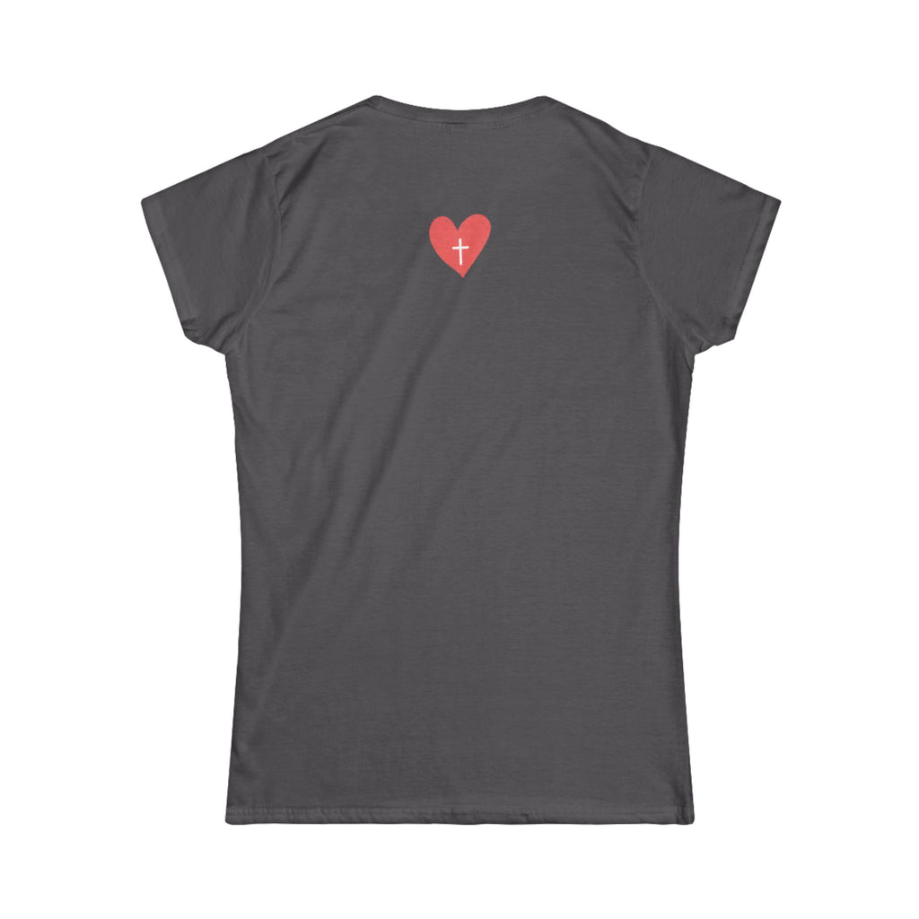 Jesus Loving Baddie Tee — Christian Graphic Women's T‑Shirt with Heart Cross Back