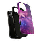 Custom Galaxy Phone Case — Personalized Purple Nebula iPhone Cover with Text