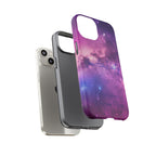 Custom Galaxy Phone Case — Personalized Purple Nebula iPhone Cover with Text
