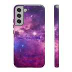 Galaxy "You Are Worthy" Phone Case — Motivational Nebula Design, Customizable Text