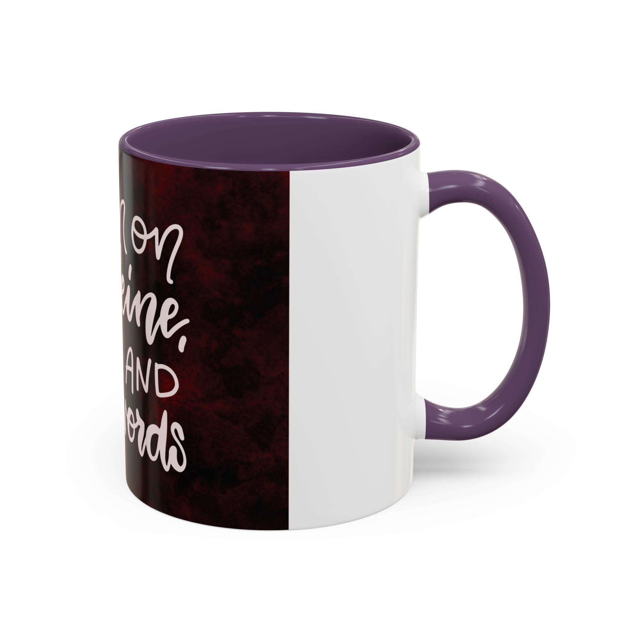Coffee Mug – “I Run on Caffeine, Chaos and Cuss Words” Funny Accent Mug